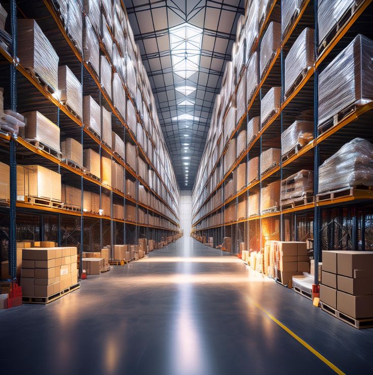 Warehouse storage and logistics racks
